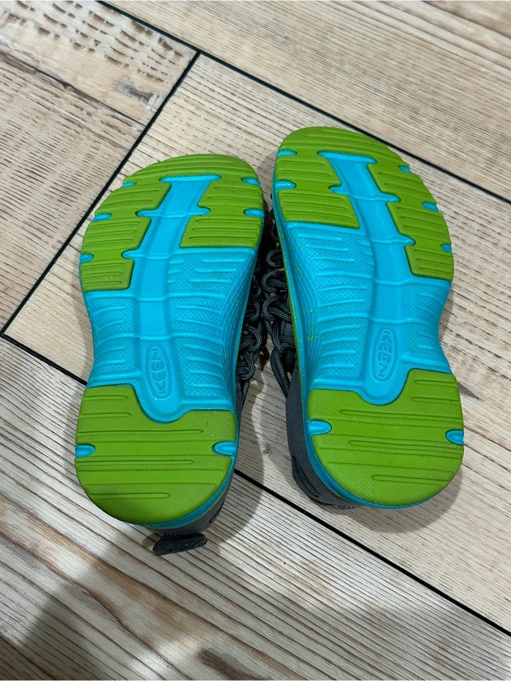 Keen Kids Gray and Green Rope Sandals